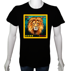 Unisex T-shirt Siyah 'Fanatik Taraftar/GS3' Baskılı