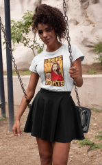 Kadın T-shirt Beyaz 'Kadın Hakları' Baskılı