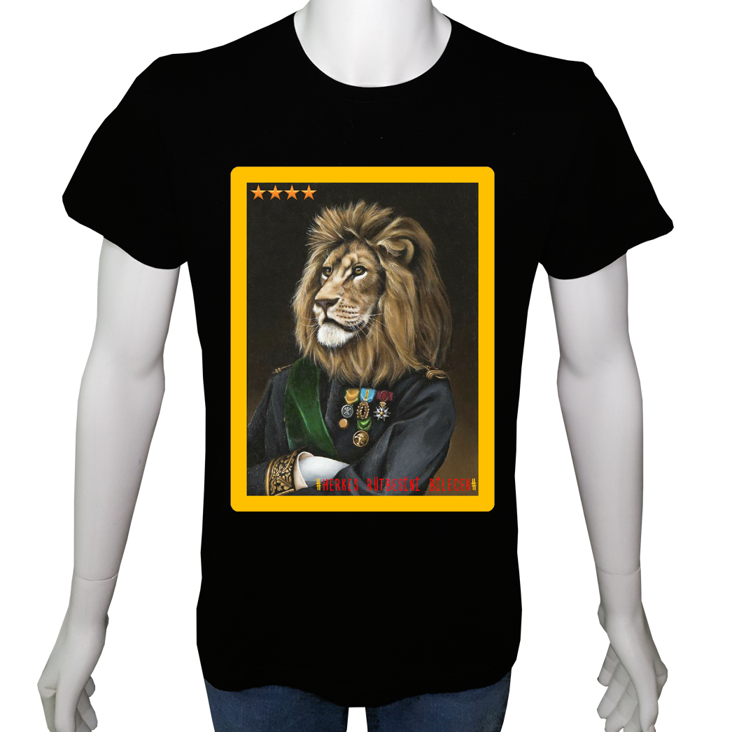 Unisex T-shirt Siyah 'Fanatik Taraftar/GS6' Baskılı