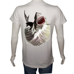 Regular Unisex T-shirt Beyaz 'Ülke&Şehir / Yaz Tatili2' 2Baskılı