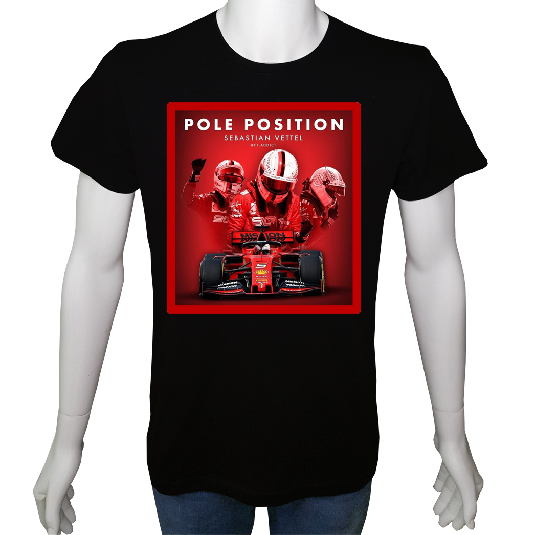 Unisex T-shirt Siyah 'Oto / Formula12' Baskılı