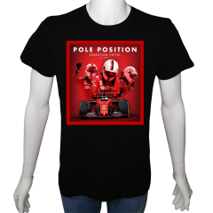 Unisex T-shirt Siyah 'Oto / Formula12' Baskılı