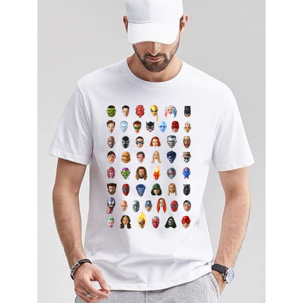 Genç T-shirt Beyaz 'Marvel1' Baskılı