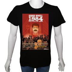 Unisex T-shirt Siyah 'UyandırmaServisi / SuçOrtağı' Baskılı