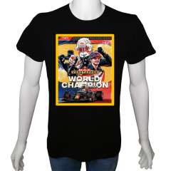 Unisex T-shirt Siyah 'Oto / Formula15' Baskılı
