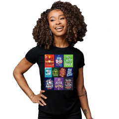 Genç T-shirt Siyah 'Yazı1' Baskılı