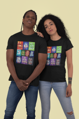 Genç T-shirt Siyah 'Yazı1' Baskılı