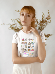 Genç T-shirt Beyaz 'Vektörİkon1' Baskılı