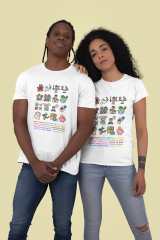 Genç T-shirt Beyaz 'Vektörİkon1' Baskılı