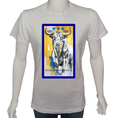 Unisex T-shirt Beyaz 'Fanatik Taraftar/FB1' Baskılı