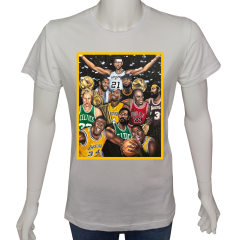 Unisex T-shirt Beyaz 'Spor/AllStar1' Baskılı