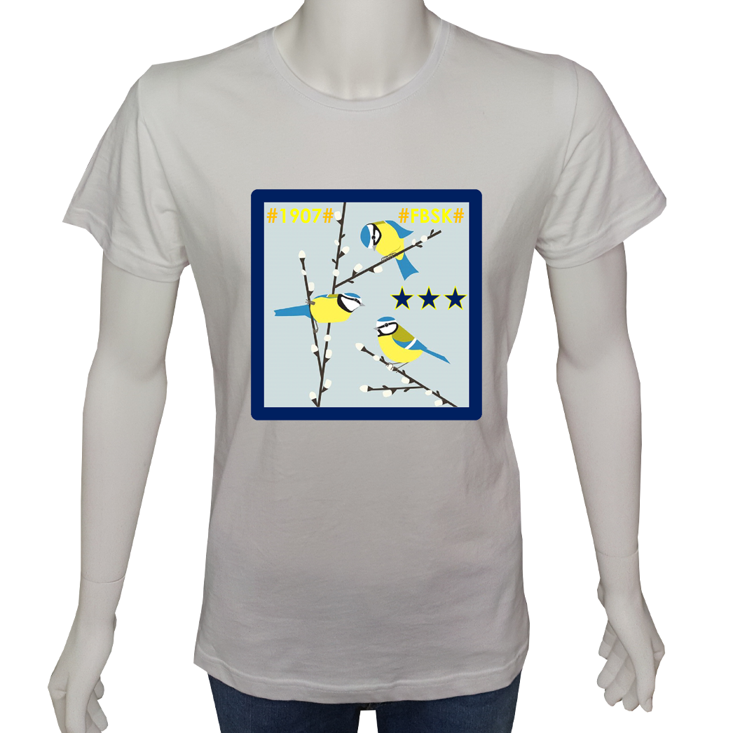 Unisex T-shirt Beyaz 'Fanatik Taraftar/FB3' Baskılı