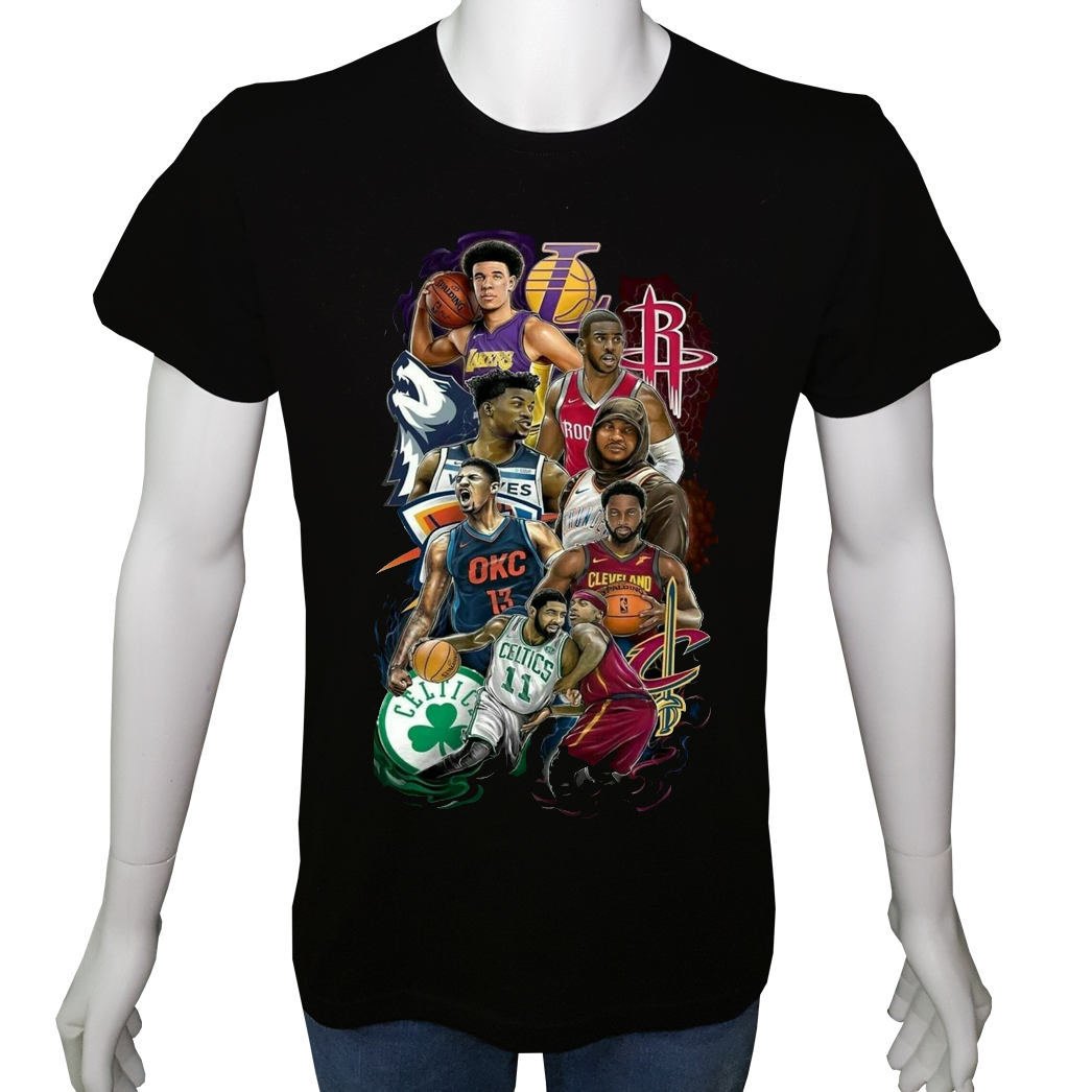 Unisex T-shirt Siyah 'Spor/AllStar3' Baskılı