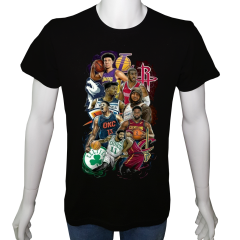 Unisex T-shirt Siyah 'Spor/AllStar3' Baskılı