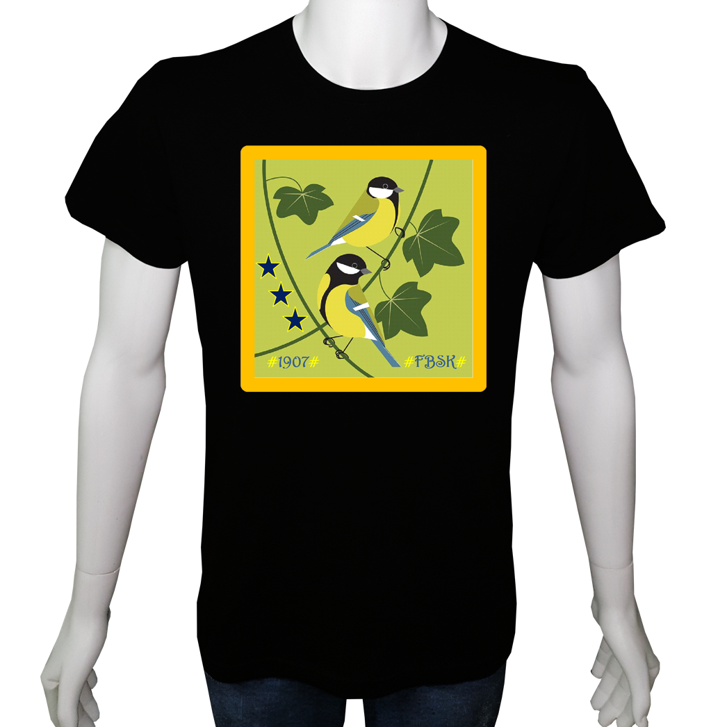 Unisex T-shirt Siyah 'Fanatik Taraftar/FB4' Baskılı