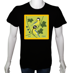Unisex T-shirt Siyah 'Fanatik Taraftar/FB4' Baskılı