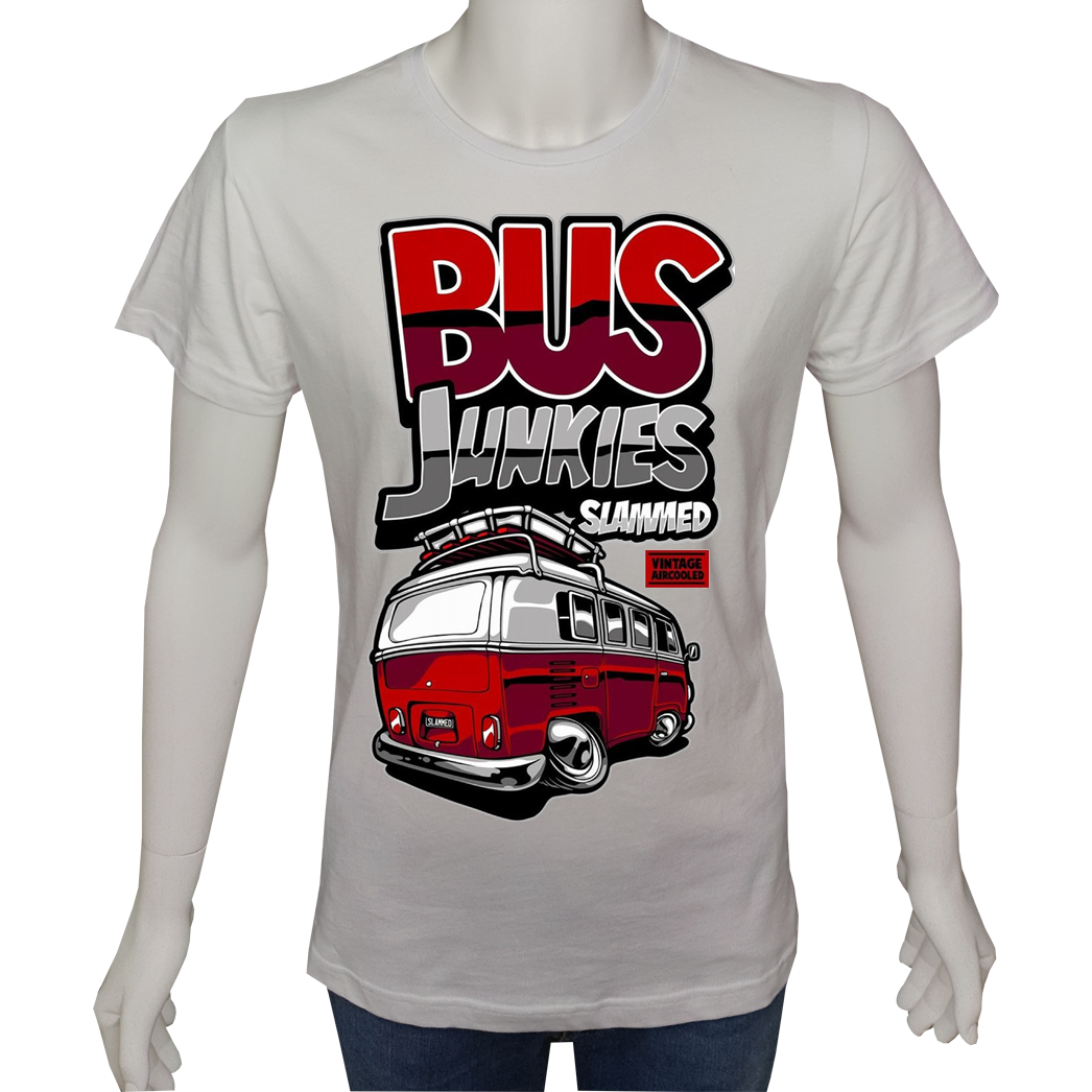 Unisex T-shirt Beyaz 'Oto / VW11' Baskılı