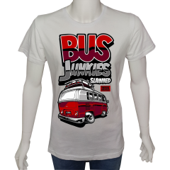 Unisex T-shirt Beyaz 'Oto / VW11' Baskılı