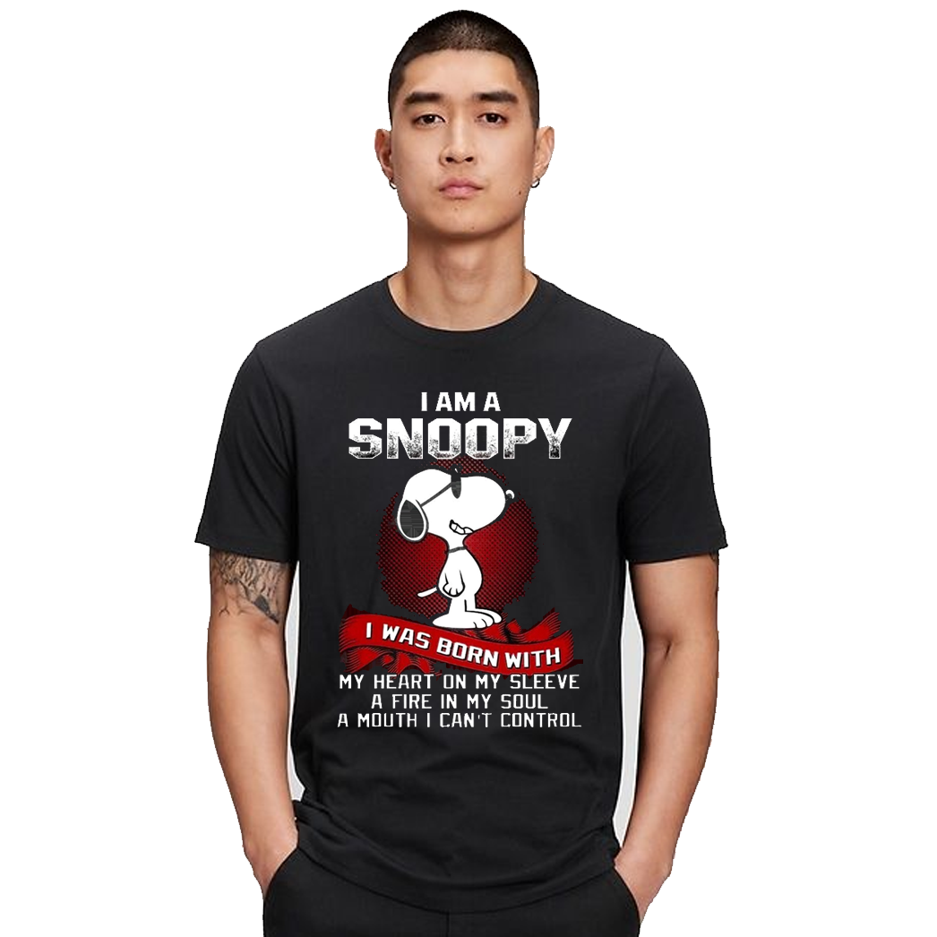 Genç T-shirt Siyah 'Snoopy1' Baskılı