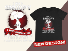 Genç T-shirt Siyah 'Snoopy1' Baskılı