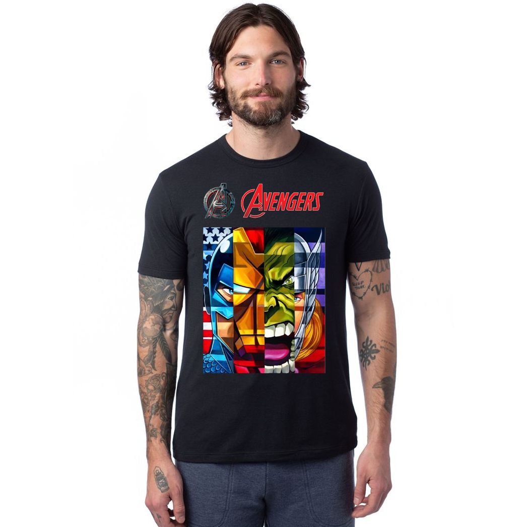 Genç T-shirt Siyah 'Marvel6' Baskılı