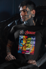 Genç T-shirt Siyah 'Marvel6' Baskılı