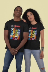 Genç T-shirt Siyah 'Marvel6' Baskılı