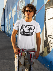 Genç T-shirt Beyaz 'No Balance' Baskılı