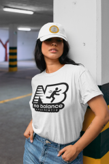 Genç T-shirt Beyaz 'No Balance' Baskılı