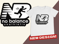 Genç T-shirt Beyaz 'No Balance' Baskılı