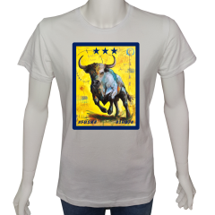 Unisex T-shirt Beyaz 'Fanatik Taraftar/FB7' Baskılı