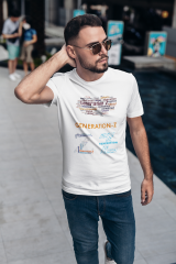 Genç T-shirt Beyaz 'Z-Kuşağı1' Baskılı