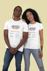 Genç T-shirt Beyaz 'Z-Kuşağı1' Baskılı