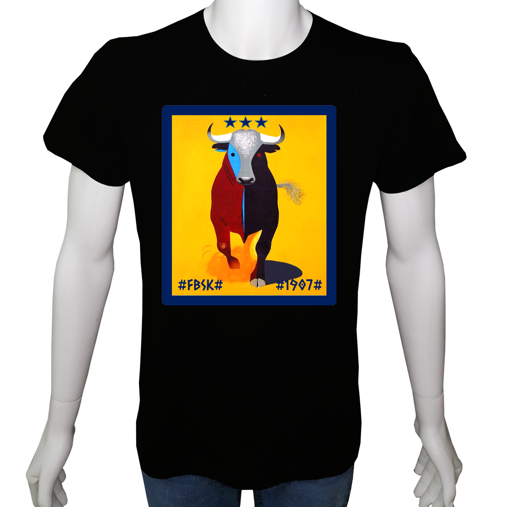 Unisex T-shirt Siyah 'Fanatik Taraftar/FB8' Baskılı
