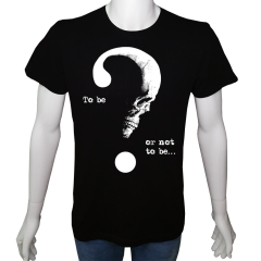 Regular Unisex T-shirt Siyah 'Beyin Fırtınası / Olmak yada olmamak' Baskılı