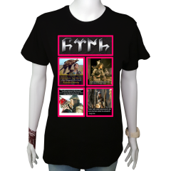 Unisex T-shirt Siyah 'Türk Dünyası / TürkKadını2' Baskılı
