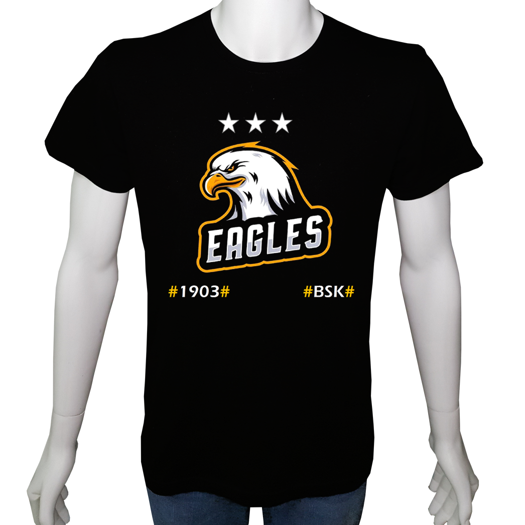 Unisex T-shirt Siyah 'Fanatik Taraftar/BJK1' Baskılı