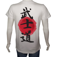 Unisex T-shirt Beyaz 'Aforizma / Japon Ahlakı1' Baskılı
