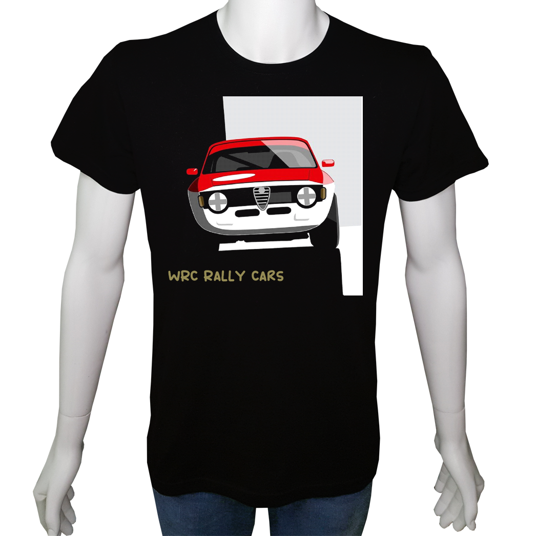 Unisex T-shirt Siyah 'Oto / Ralli5' Baskılı