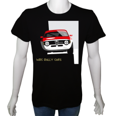 Unisex T-shirt Siyah 'Oto / Ralli5' Baskılı