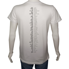 Unisex T-shirt Beyaz 'Türk Dünyası / Türk2' 2Baskılı