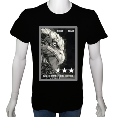 Unisex T-shirt Siyah 'Fanatik Taraftar/BJK3' Baskılı