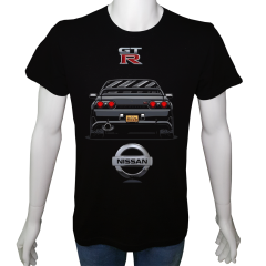 Unisex T-shirt Siyah 'Oto / Oto13' Baskılı