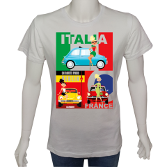 Unisex T-shirt Siyah 'Oto / Oto14' Baskılı