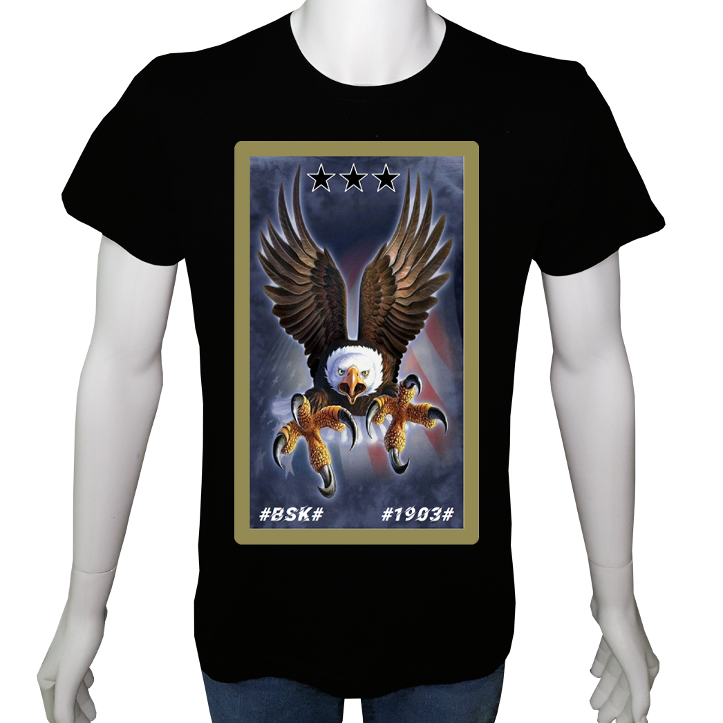 Unisex T-shirt Siyah 'Fanatik Taraftar/BJK7' 2Baskılı
