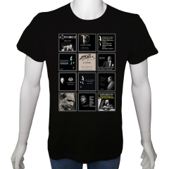 Unisex T-shirt Siyah 'Atatürk/10 Kasım' 2Baskılı