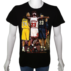 Unisex T-shirt Siyah 'Spor/Üç Kral1' Baskılı