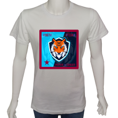 Unisex T-shirt Beyaz 'Fanatik Taraftar/TS4' Baskılı