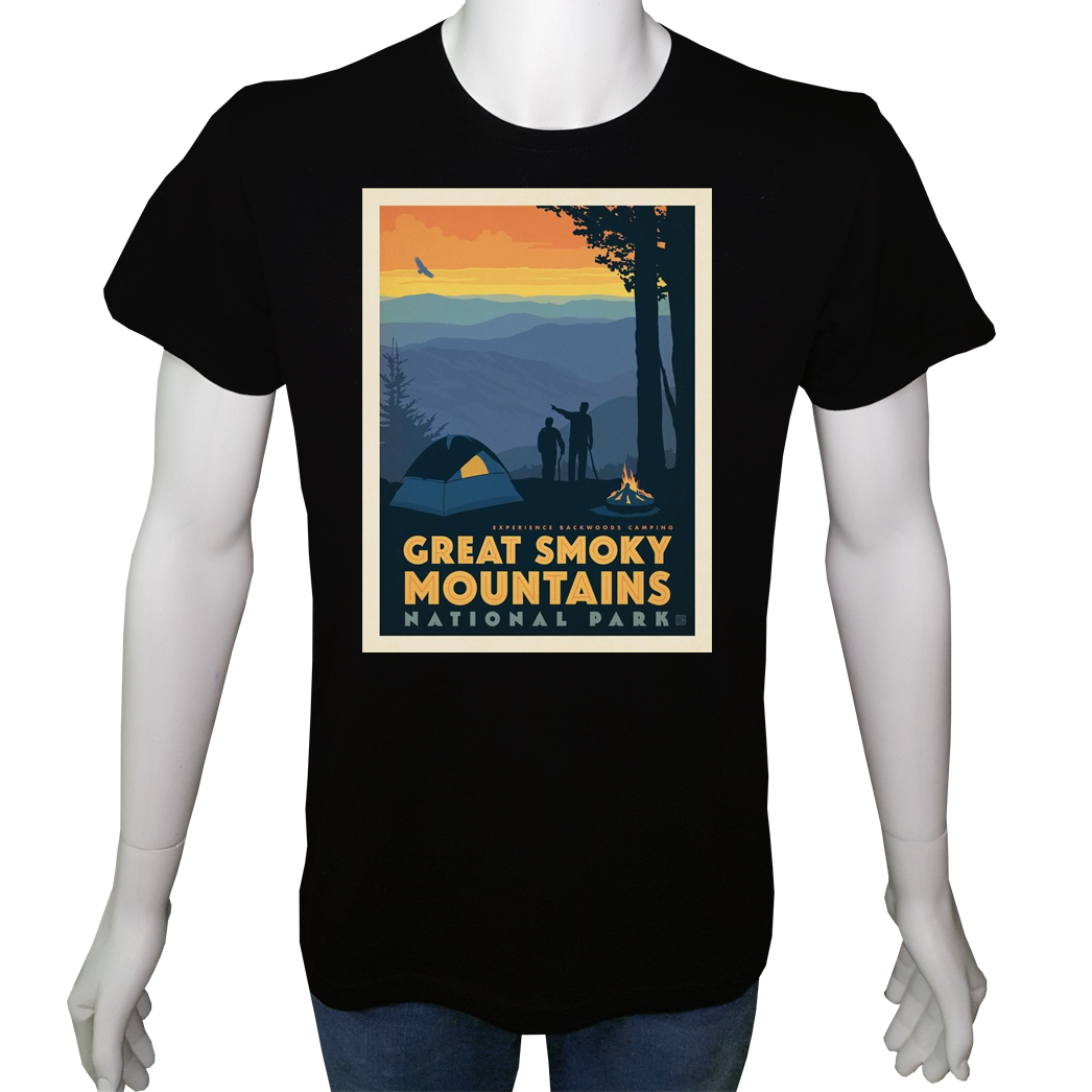 Unisex T-shirt Beyaz 'Kamp&Macera / Kamp25' Baskılı