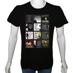 Unisex T-shirt Siyah 'Atatürk/Laik Atatürk' 2Baskılı